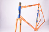 Orange and Blue (cognac and brussel blauw) Gazelle Champion Mondial "AA-Frame"  Criterium / Time Trial frame set in 59 cm (c-t) / 57.5 cm (c-c) with Reynolds 531 tubing and Campagnolo dropouts from the late 1978