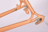Metalic Orange Motobecane C4C / C5 vintage steel road bike frame in 61 cm (c-t) / 59.5 cm (c-c) with Columbus tubing and Huret dropoutsfrom 1978