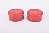 Red Cinelli Milano handlebar end plugs form the 1960s