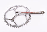 Pre War (WWII) 2-arm fluted cottered chromed steel crank set with 46 teeth in 170 / 172.5 mm from the 1930s - 1940s (Zweiarm Kurbel)