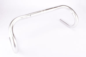 NOS silver anodized single grooved Aluminum Handlebar in size 41cm (c-c) and 3ttt fit (25.8 ~ 26.0mm) clamp size