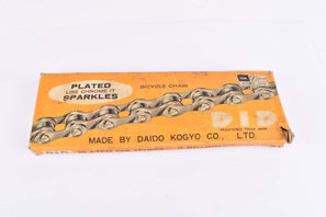 NOS/NIB D.I.D. "plated like chrome it sparkes" 1/2″ x 3/32″ chain with 114 links from the 1980s