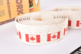NOS Silva Cork Canadian Flag handlebar tape in white/red from the 1990s