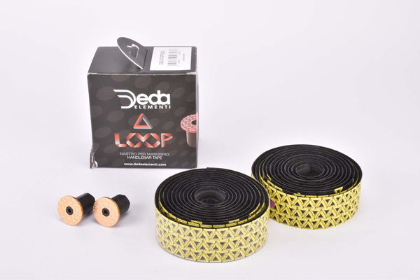 Deda Loop #DEDATAPE603 black and yellow handlebar tape –