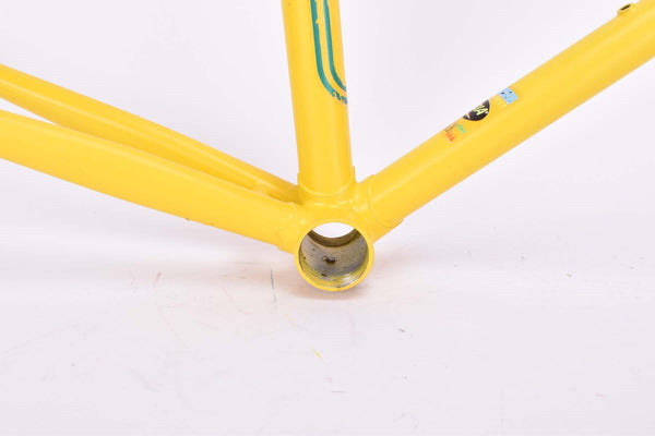 Yellow Fausto Coppi vintage road bike frame in 57 cm (c-t) / 55 cm