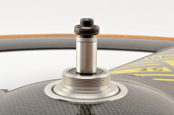 Mavic 3G carbon tri spoke tubular rear wheel from the 1990s