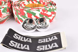 NOS Silva Cork dappled handlebar tape in white/red/green from the 1980s