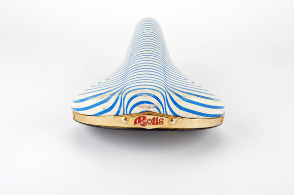 Selle Vintage San Marco Rolls Girardi Italie 1986 - Cuir Zèbre, Rare, Pour Vélos Classiques