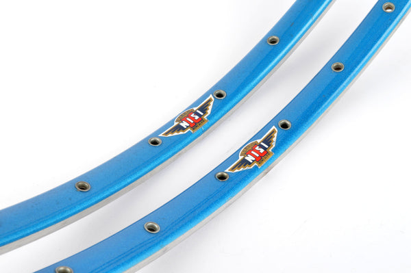 NEW Nisi blue anodized tubular Rims 700c/622mm with 36 holes from the 1980s NOS