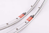 NOS Polished Mavic Monthlery Route tubular Rim Set in 28" (700C) with 32 holes from the 1970s - 1980s