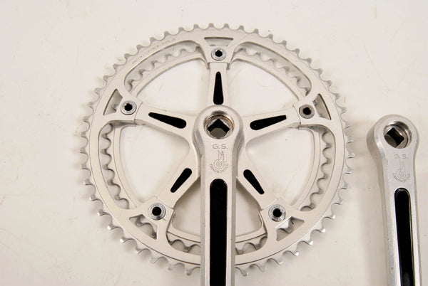 Pédalier Campagnolo Gran Sport Vintage - Manivelles Acier 170 Mm - Double Plateau - Italie