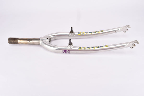 26" silver Wheeler Alutrax oval tapered Aluminum 1 1/4" MTB Fork from the 1990s