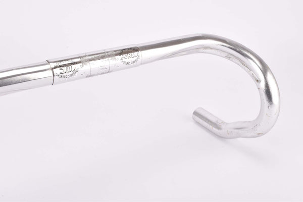 3ttt Forma silver double grooved ergonomic Handlebar in 39 cm (c-c) 25.8 mm from the 1990s