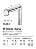 3ttt Mod. 1 Record #AR Strada Stem in size 100mm with 25.8 mm bar clamp size from the 1970s - 1980s