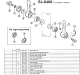 NOS Shimano #66C-1500 600 Ultegra #SL-6400 Gear Lever Shifter 7-speed to 6-speed adapter