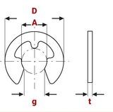 NOS Shimano PPS Positron black burnished gear shifting system cable C-Clip secure stop ring #5213001