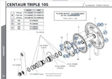 NOS/NIB Campagnolo Centaur #FC-CE300R Chainring Bolt Set for triple Cranksets from the 2010s