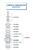 Campagnolo Chorus #HS00-CHTH 1" Headset Bottom Bearing Cup #HS-HD201 from the 2000s