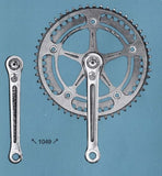 Campagnolo Record Strada #1049 Clover Panto Crankset with 56/42 Teeth and 170mm length from the 1960s - 70er