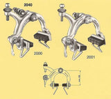 Campagnolo Record #2040 standard reach single pivot brake calipers from the 1960s - 70s