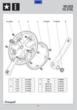 Campagnolo Veloce #FC-21VL 8-speed Crankset with 53/42 teeth in 170mm length from the 1990s