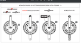Campagnolo Super Record #FC-SR356 11-Speed 56-44 big Chainring with 56 teeth and 145mm BCD