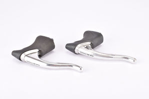 Shimano 105 #BL-1050 non-aero brake lever set with black hoods from the 1980s