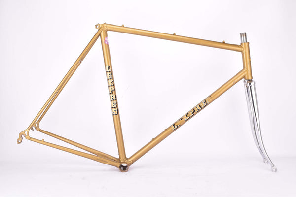Golden L´Expres vintage steel road bike frame set set in 57.5 cm (c-t) / 56.5 cm (c-c) with Ishiwata 022 tubing and Shimano dropouts from the 1970s ~ 1980s