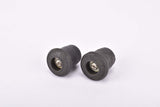 Black adjustable / Expandable rubber  handlebar end plugs to screw on from the 1960s