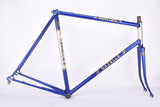 Dark Blue and champagne (Baikalblauw) Gazelle Champion Mondial A-Frame (AB-Frame) vintage road bike steel frame set in 60 cm (c-t) / 58 cm (c-c) with Reynolds 531 tubing and Campagnolo dropouts from ~1979