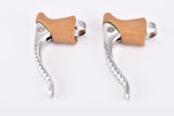 Campagnolo Super Record #4062 brake levers with brown world logo hoods from the 1970s - 1980s