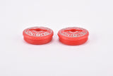 NOS Sugino Red Plastic Crank Dust Caps from the 1960s - 1970s