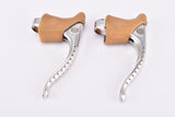 Campagnolo Super Record #4062 brake levers with brown world logo hoods from the 1970s - 1980s