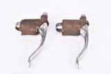 Steel non aero Brake Lever Set with brown hoods from the 1960s - 70s