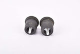 Black adjustable / Expandable rubber  handlebar end plugs to screw on from the 1960s