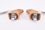 Campagnolo Super Record #4062 brake levers with brown world logo hoods from the 1970s - 1980s