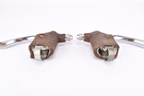 Steel non aero Brake Lever Set with brown hoods from the 1960s - 70s