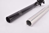 VeloOrange Grand Cru Long Setback Seatpost, 27.2mm, Silver and Black