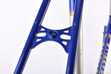 Dark Blue and champagne (Baikalblauw) Gazelle Champion Mondial A-Frame (AB-Frame) vintage road bike steel frame set in 60 cm (c-t) / 58 cm (c-c) with Reynolds 531 tubing and Campagnolo dropouts from ~1979