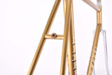Golden L´Expres vintage steel road bike frame set set in 57.5 cm (c-t) / 56.5 cm (c-c) with Ishiwata 022 tubing and Shimano dropouts from the 1970s ~ 1980s