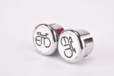 NOS Silver Eddy Merckx handlebar barend plugs, no replica!
