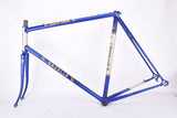 Dark Blue and champagne (Baikalblauw) Gazelle Champion Mondial A-Frame (AB-Frame) vintage road bike steel frame set in 60 cm (c-t) / 58 cm (c-c) with Reynolds 531 tubing and Campagnolo dropouts from ~1979