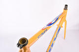 Yellow BTVS Batavus C´Light Cromoly Criterium TIG welded aero vintage steel road bike frame set in 57.5 cm (c-t) / 52.5 cm (c-c) with CrMo tubing from 1998