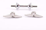 NOS Eska (Favorit) Chrome plated steel front Hub with solid axle, aluminum wing nuts and 36 holes