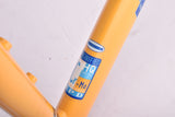 Yellow BTVS Batavus C´Light Cromoly Criterium TIG welded aero vintage steel road bike frame set in 57.5 cm (c-t) / 52.5 cm (c-c) with CrMo tubing from 1998