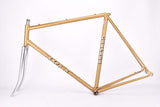 Golden L´Expres vintage steel road bike frame set set in 57.5 cm (c-t) / 56.5 cm (c-c) with Ishiwata 022 tubing and Shimano dropouts from the 1970s ~ 1980s