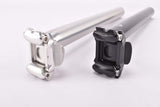 VeloOrange Grand Cru Medium Setback Seatpost, 31.6mm, Black and Silver