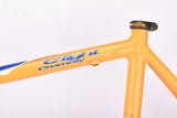 Yellow BTVS Batavus C´Light Cromoly Criterium TIG welded aero vintage steel road bike frame set in 57.5 cm (c-t) / 52.5 cm (c-c) with CrMo tubing from 1998