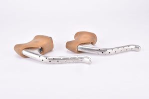 Weinmann AG 605 non-aero Brake lever set with brown hoods from the 1980s