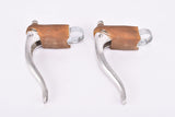 NOS Ballila non-aero brake lever set with brown Lic. Vittoria hoods from the 1940s / 1950s
